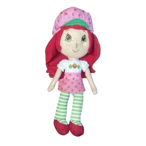 Y2K 2015 Small Strawberry Shortcake Plush Doll Stuffed Animal Collectible Toy - Picture 1 of 5